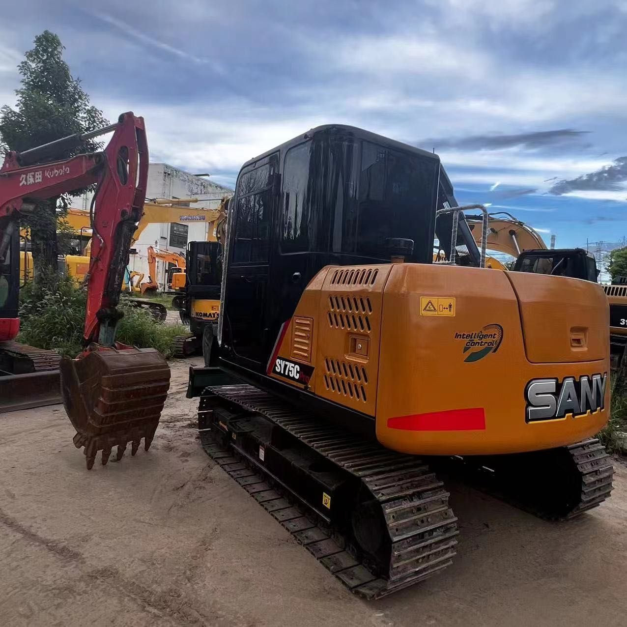 2018 year 100% ready used Sany sy75c mini excavator secondhand excavators